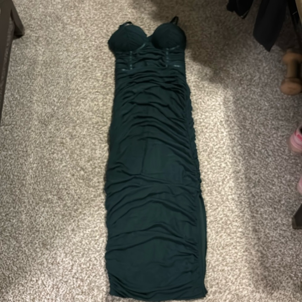 Emerald green dress
